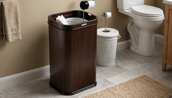 Poubelle de salle de bain en bois : élégance et praticité à portée de main